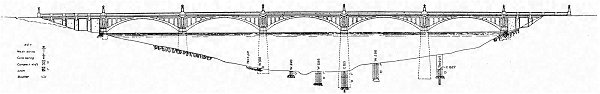Elevation Of The Concrete Bridge Designed To Carry The State Road Across One Branch Of The Enlarged Kensico Reservoir